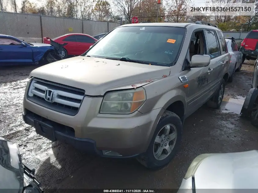 2HKYF18536H557150 2006 Honda Pilot Ex-L