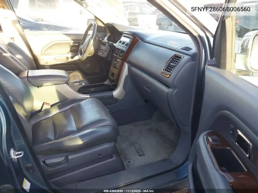 5FNYF28606B006560 2006 Honda Pilot Ex-L