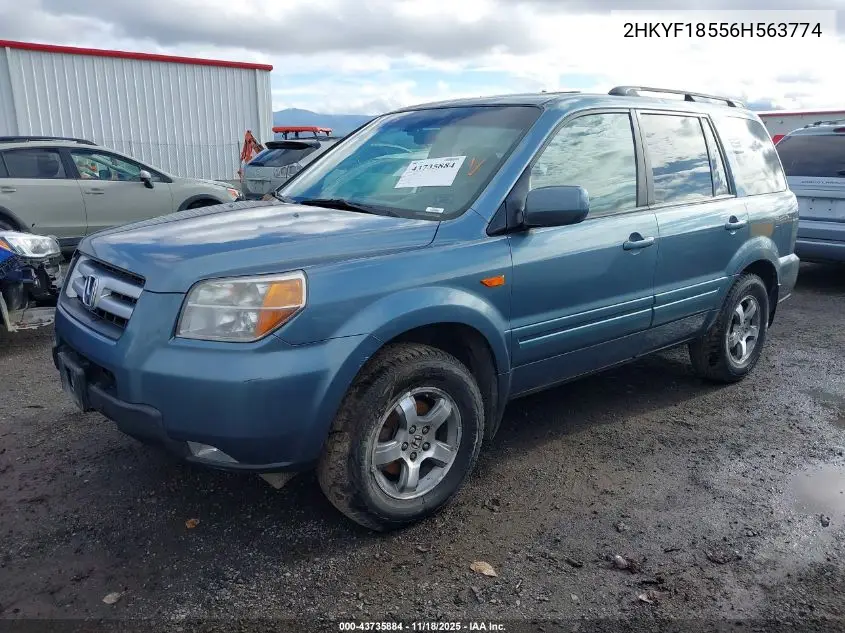 2HKYF18556H563774 2006 Honda Pilot Ex-L