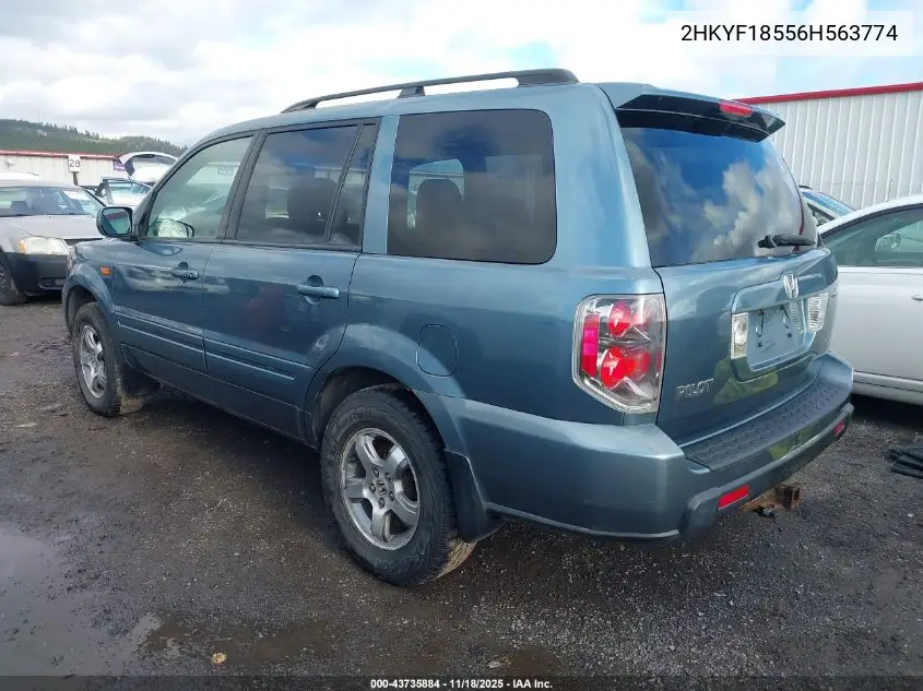 2HKYF18556H563774 2006 Honda Pilot Ex-L