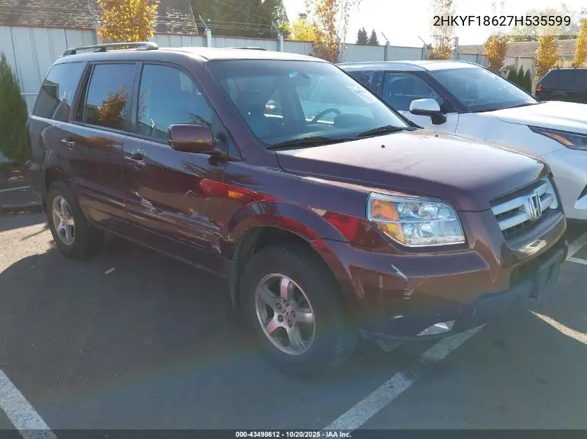 2HKYF18627H535599 2007 Honda Pilot Ex-L