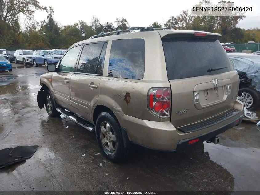 5FNYF18527B006420 2007 Honda Pilot Ex-L