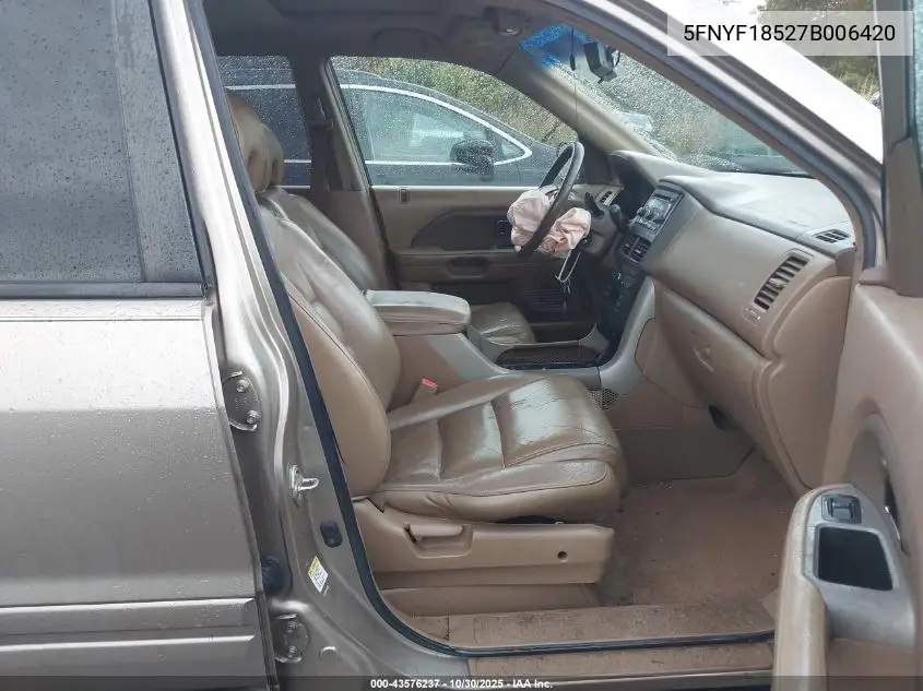 5FNYF18527B006420 2007 Honda Pilot Ex-L
