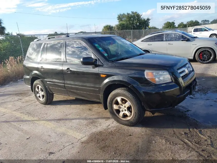 5FNYF28527B045059 2007 Honda Pilot Ex-L