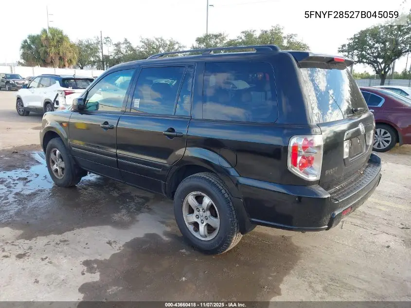 5FNYF28527B045059 2007 Honda Pilot Ex-L
