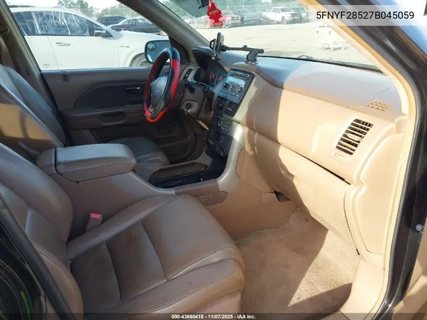 5FNYF28527B045059 2007 Honda Pilot Ex-L