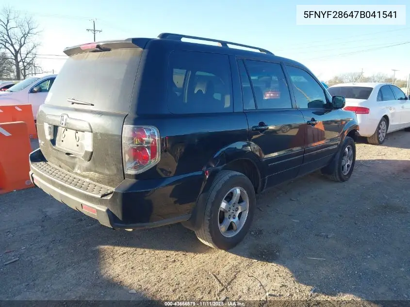 5FNYF28647B041541 2007 Honda Pilot Ex-L