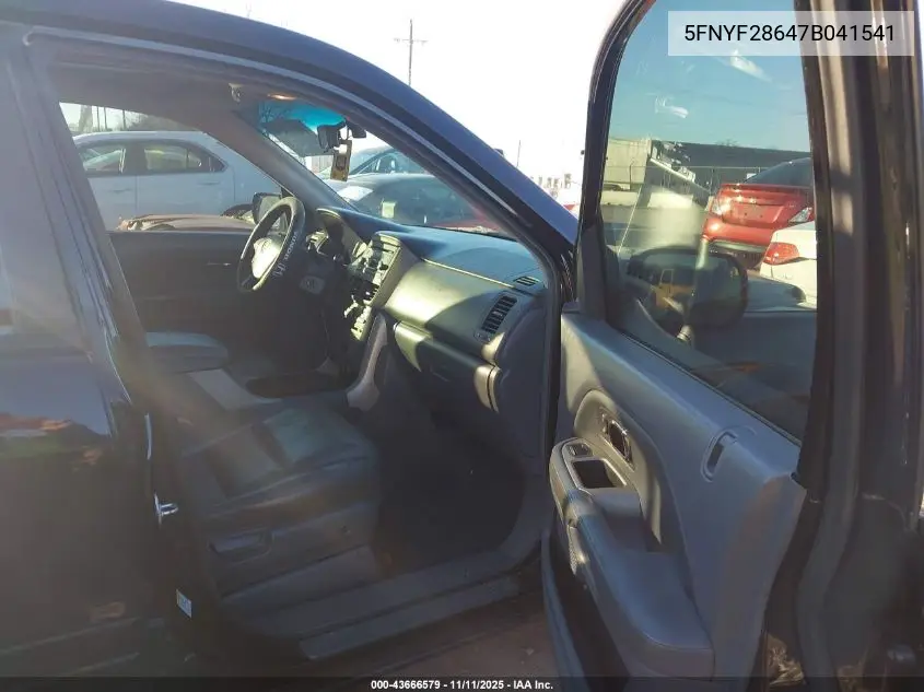 5FNYF28647B041541 2007 Honda Pilot Ex-L