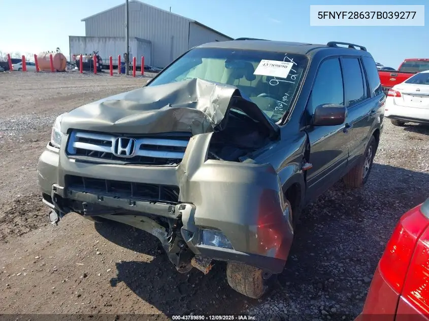 5FNYF28637B039277 2007 Honda Pilot Ex-L