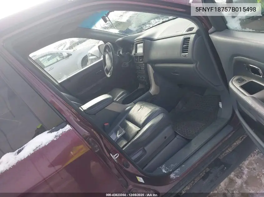 5FNYF18757B015498 2007 Honda Pilot Ex-L