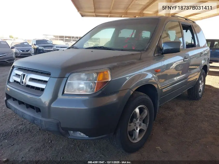 5FNYF18737B031411 2007 Honda Pilot Ex-L