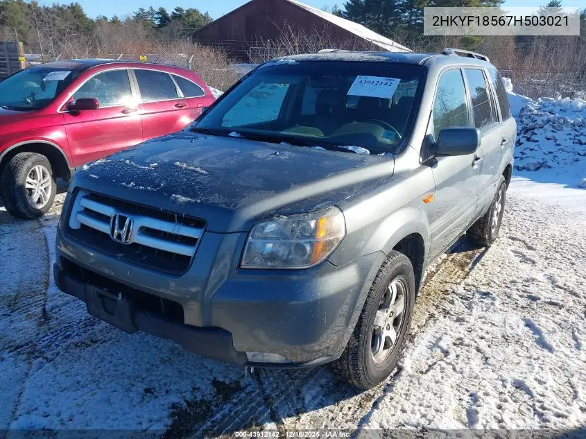 2HKYF18567H503021 2007 Honda Pilot Ex-L