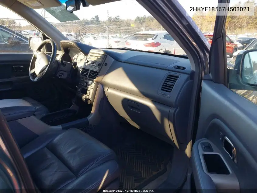 2HKYF18567H503021 2007 Honda Pilot Ex-L