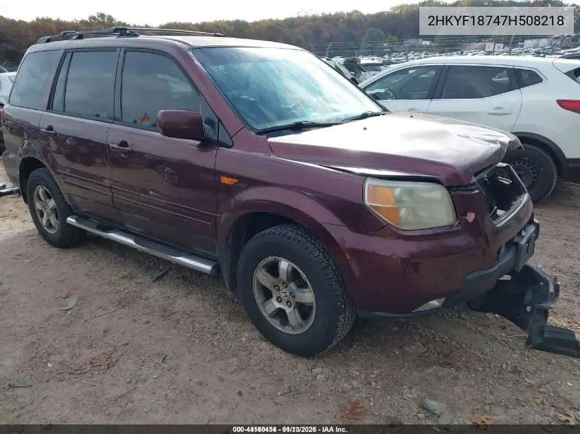 2HKYF18747H508218 2007 Honda Pilot Ex-L