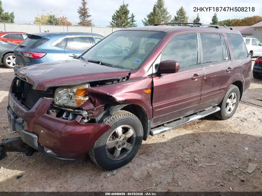 2HKYF18747H508218 2007 Honda Pilot Ex-L