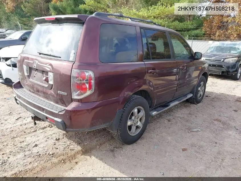 2HKYF18747H508218 2007 Honda Pilot Ex-L
