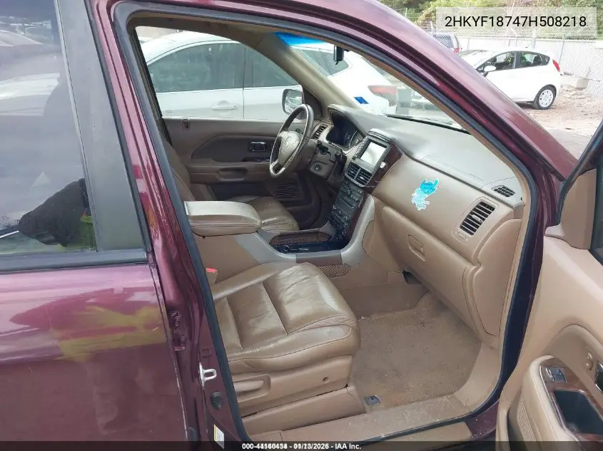 2HKYF18747H508218 2007 Honda Pilot Ex-L