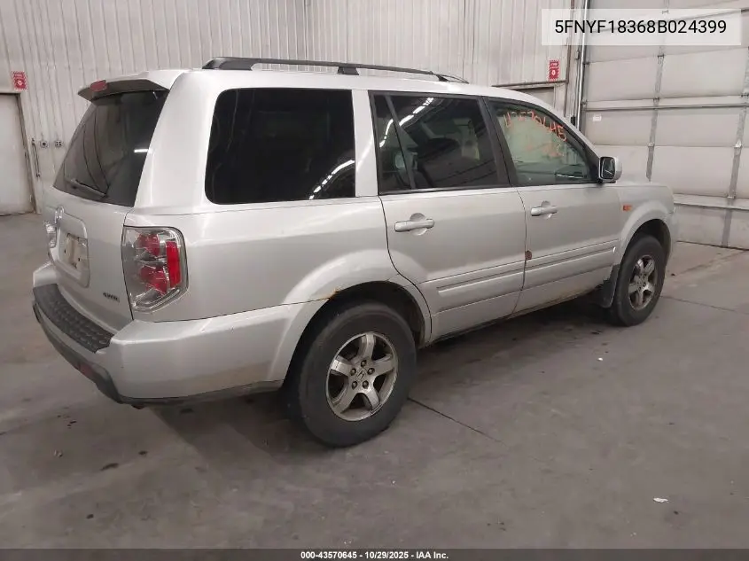 5FNYF18368B024399 2008 Honda Pilot Se