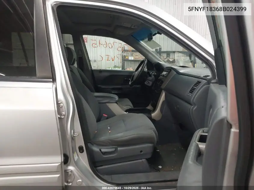 5FNYF18368B024399 2008 Honda Pilot Se