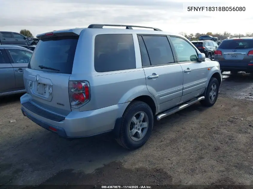5FNYF18318B056080 2008 Honda Pilot Se