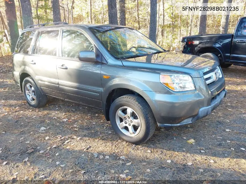 5FNYF28298B021235 2008 Honda Pilot Vp