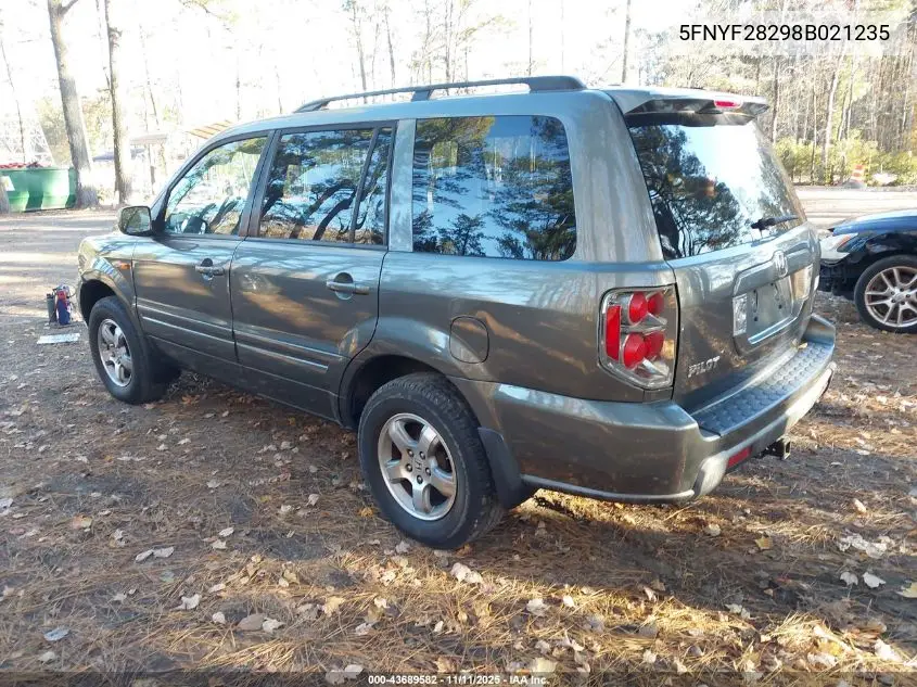 5FNYF28298B021235 2008 Honda Pilot Vp