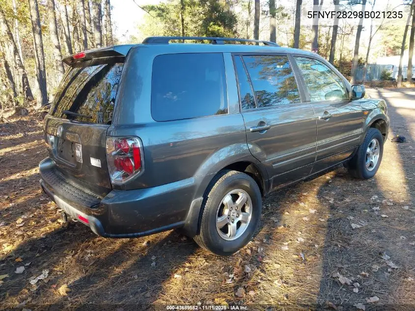 5FNYF28298B021235 2008 Honda Pilot Vp