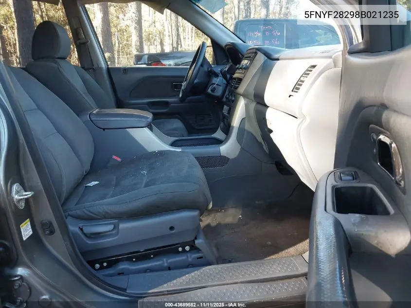 5FNYF28298B021235 2008 Honda Pilot Vp
