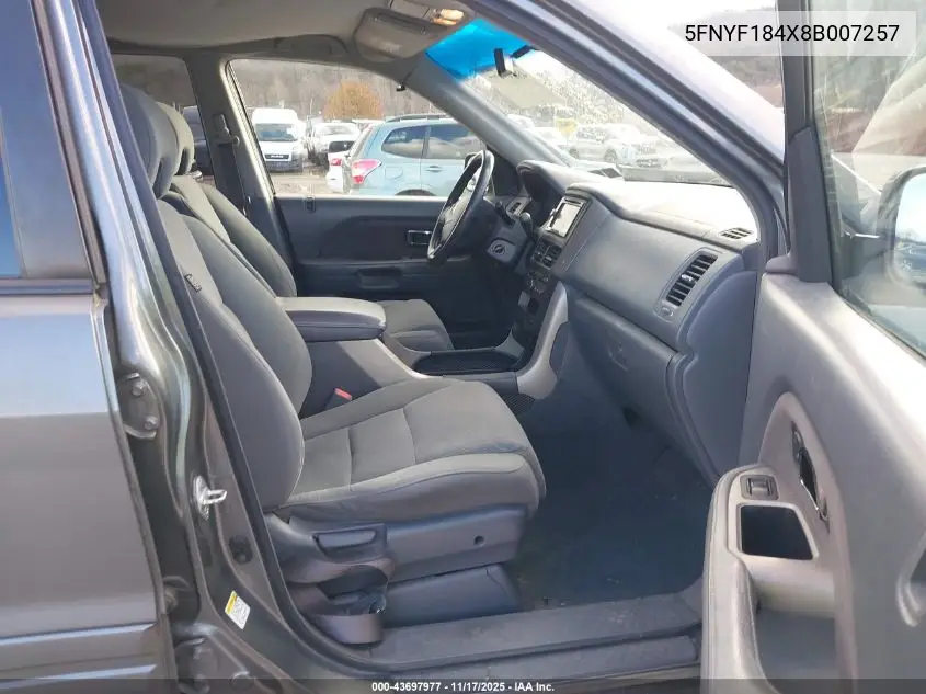 5FNYF184X8B007257 2008 Honda Pilot Ex