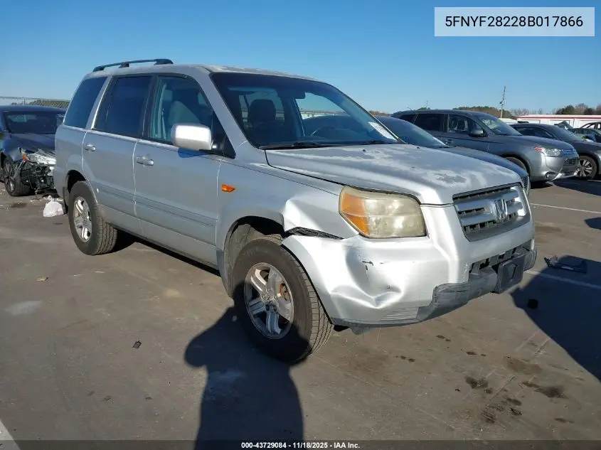 5FNYF28228B017866 2008 Honda Pilot Vp