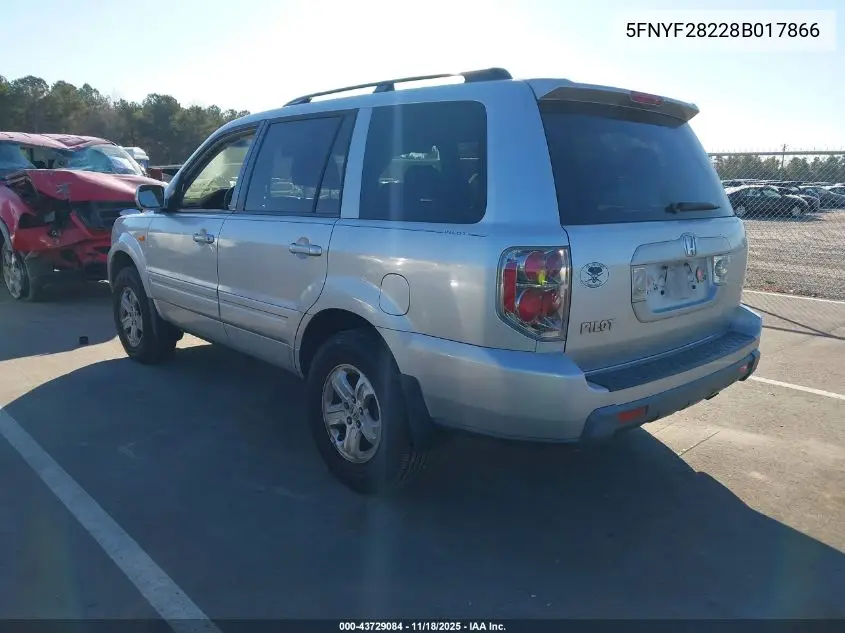 5FNYF28228B017866 2008 Honda Pilot Vp