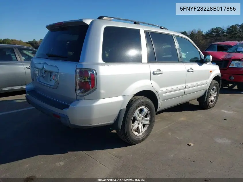 5FNYF28228B017866 2008 Honda Pilot Vp