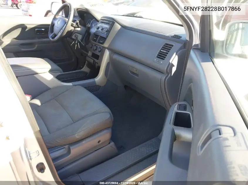 5FNYF28228B017866 2008 Honda Pilot Vp