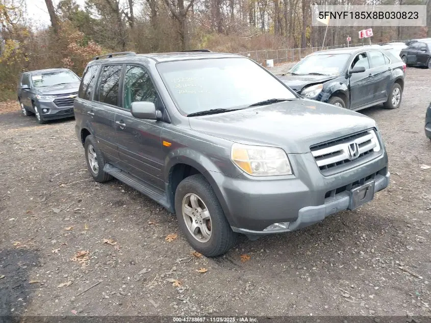 5FNYF185X8B030823 2008 Honda Pilot Exl