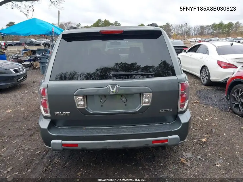 5FNYF185X8B030823 2008 Honda Pilot Exl