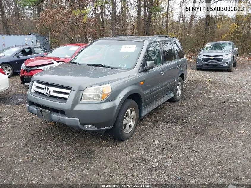 5FNYF185X8B030823 2008 Honda Pilot Exl