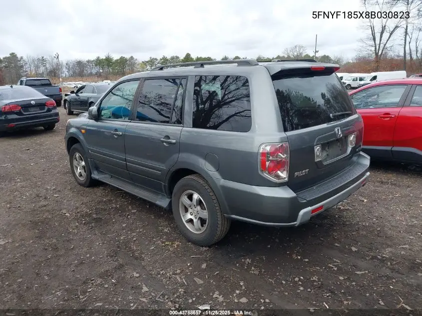 5FNYF185X8B030823 2008 Honda Pilot Exl
