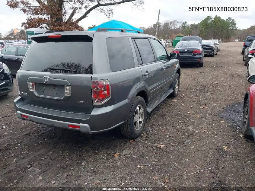 5FNYF185X8B030823 2008 Honda Pilot Exl