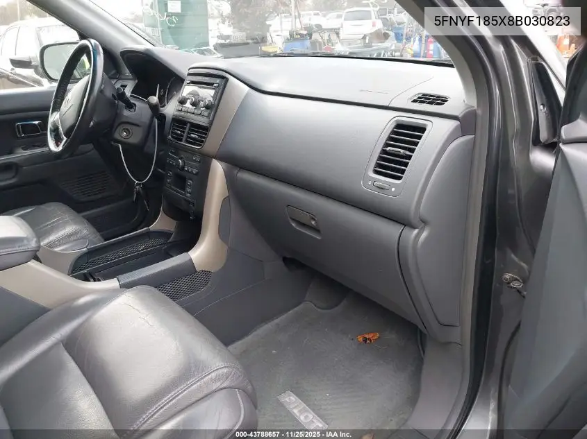 5FNYF185X8B030823 2008 Honda Pilot Exl