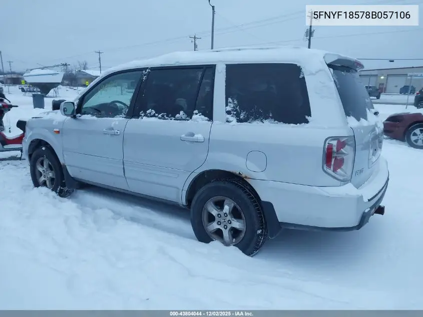 5FNYF18578B057106 2008 Honda Pilot Ex-L