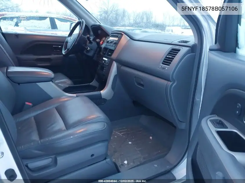 5FNYF18578B057106 2008 Honda Pilot Ex-L