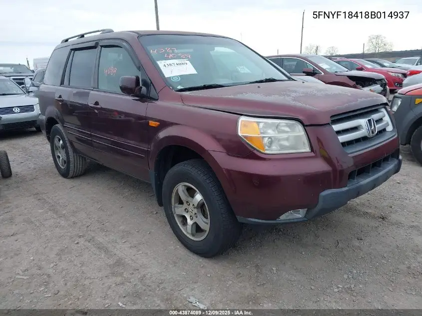 5FNYF18418B014937 2008 Honda Pilot Ex