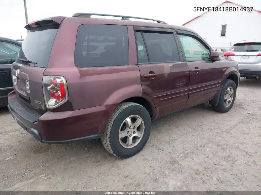 5FNYF18418B014937 2008 Honda Pilot Ex