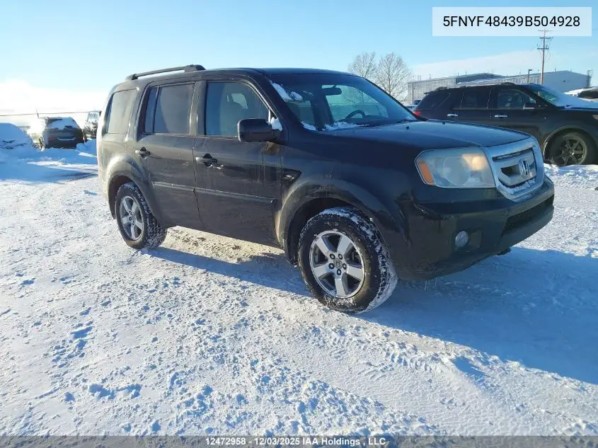 5FNYF48439B504928 2009 Honda Pilot Ex