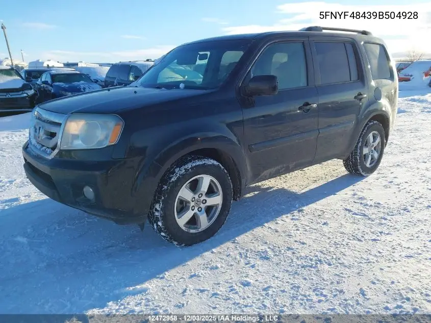 5FNYF48439B504928 2009 Honda Pilot Ex