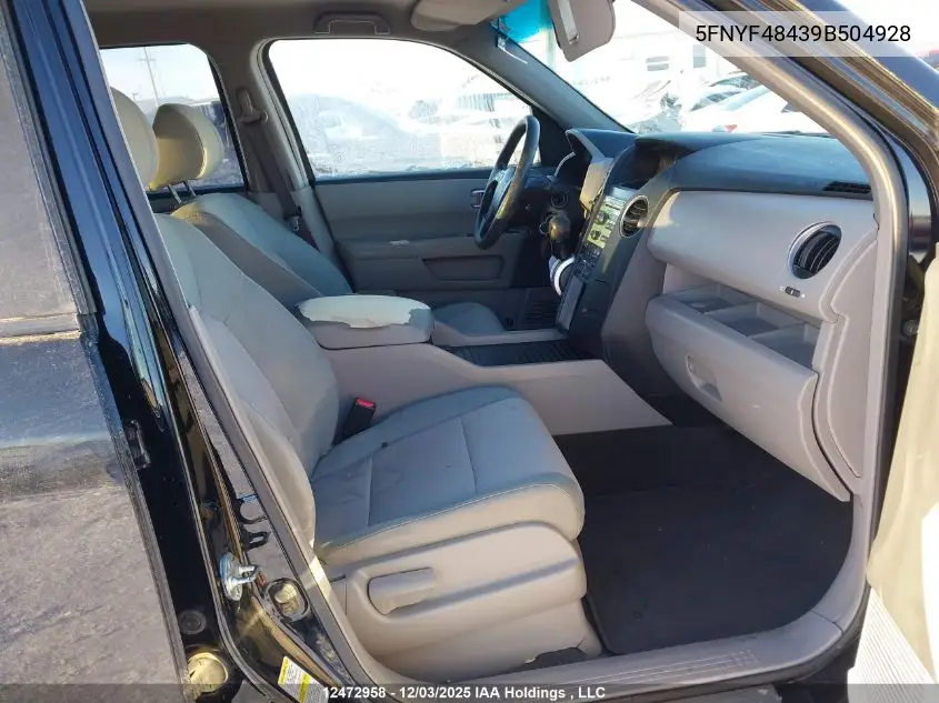 5FNYF48439B504928 2009 Honda Pilot Ex