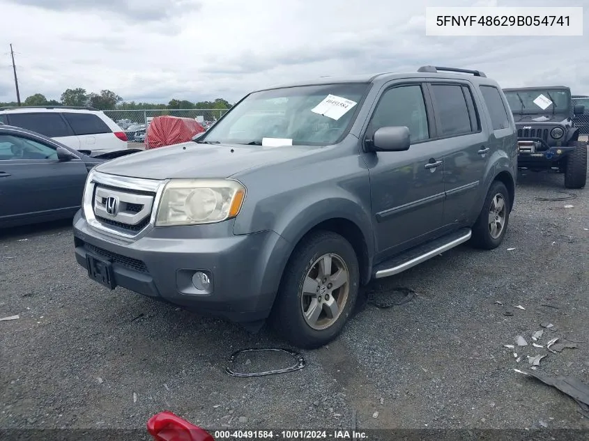 5FNYF48629B054741 2009 Honda Pilot Ex-L