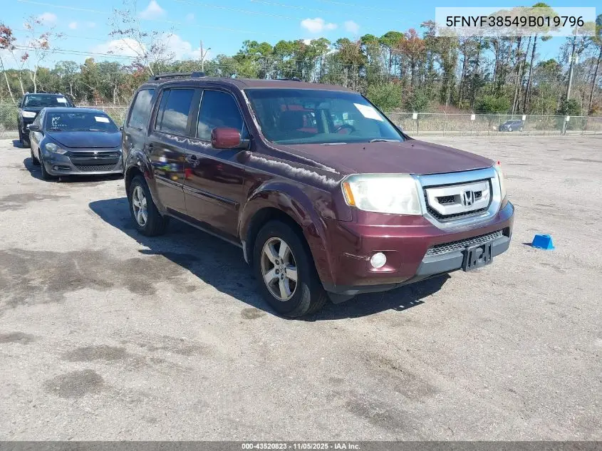 5FNYF38549B019796 2009 Honda Pilot Ex-L