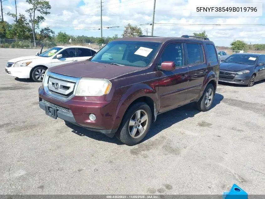 5FNYF38549B019796 2009 Honda Pilot Ex-L
