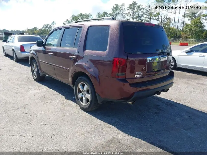 5FNYF38549B019796 2009 Honda Pilot Ex-L